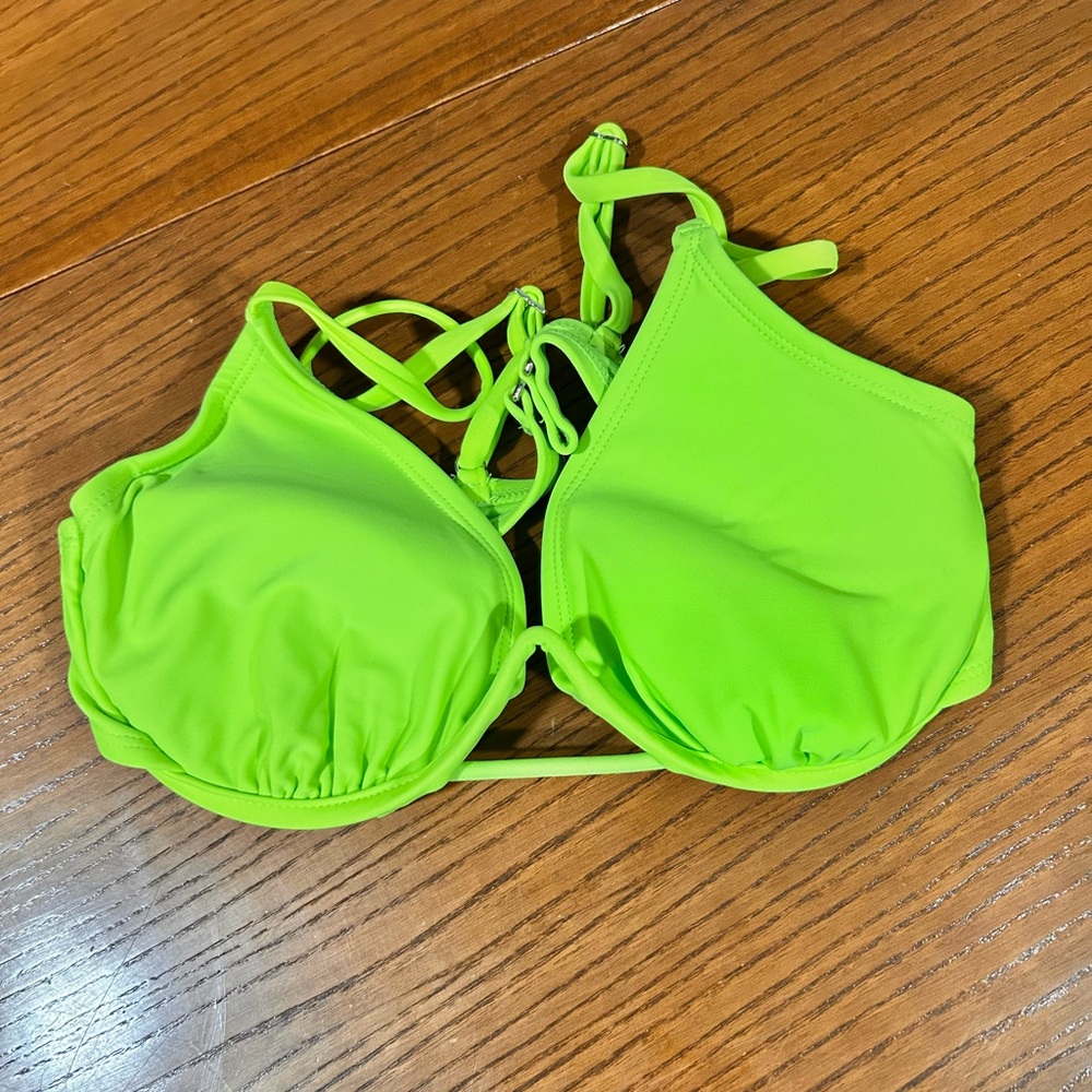 Xhilaration Neon Green Bikini Top